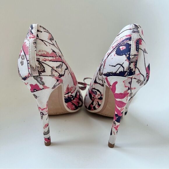 Ted Baker London Zafip Bow Pointed Toe Pump in Natural / Pink EU 37.5 MSRP $195 - Picture 3 of 6